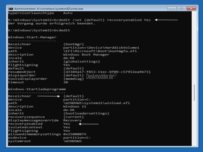 How to set up archcraft with bcdedit