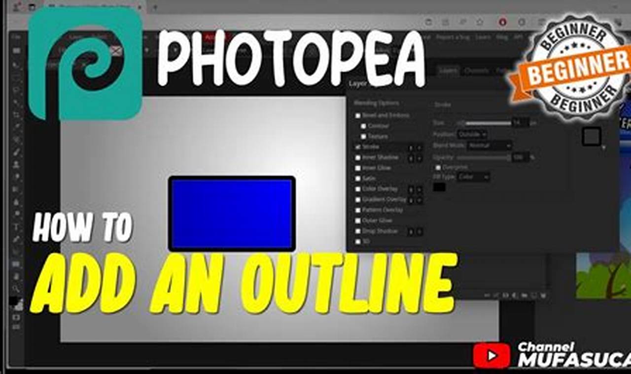 How To Add An Outline in Photopea - Simple Step-by-Step Guide