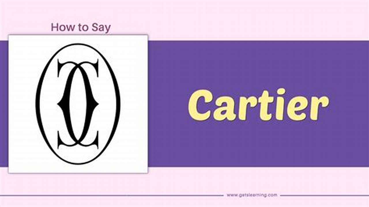 How To Pronounce Cartier: The Ultimate Guide