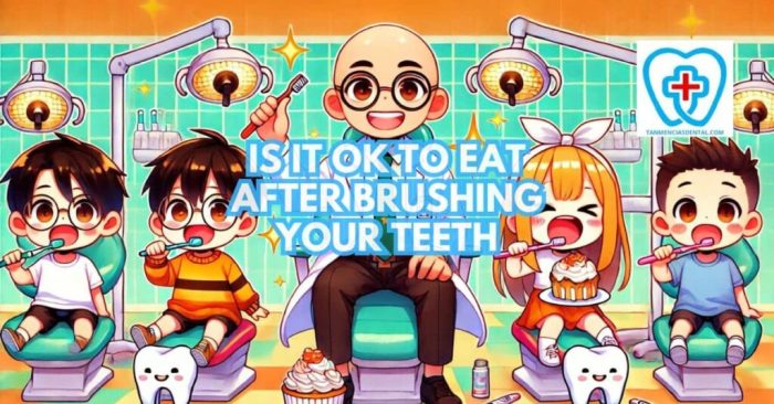 How long to eat after brushing teeth