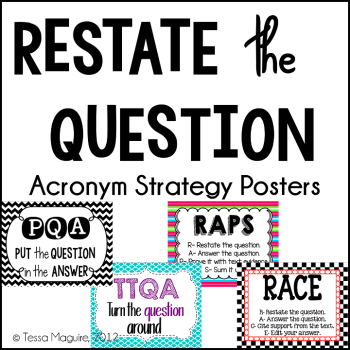 How to restate a question