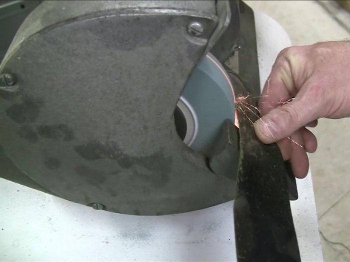 How to sharpen a bush hog blade