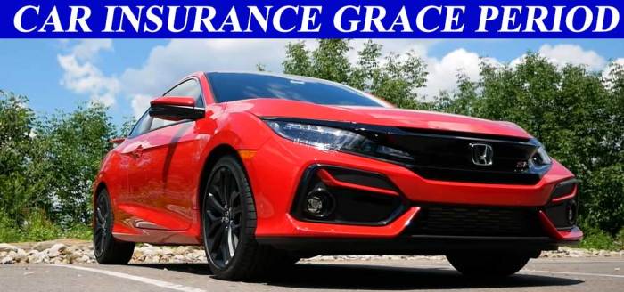 Grace insurance New car insurance grace period california