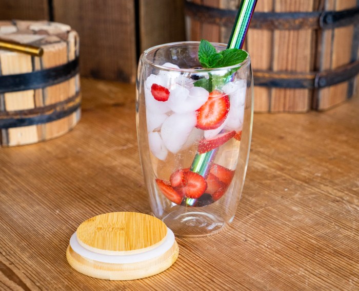Glass double wall coffee cups