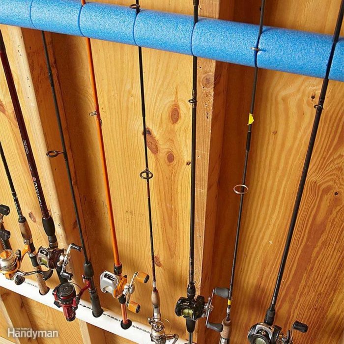 How to store fishing poles
